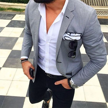 Black waistcoat deals grey blazer