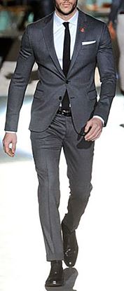 Picture of Charcoal grey two-piece suit