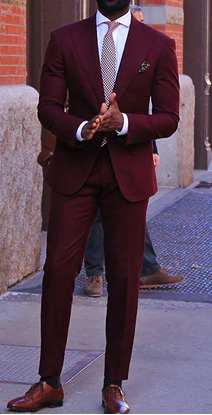 Picture of Burgundy two-piece suit
