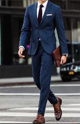 Picture of Slim fit blue two-piece suit