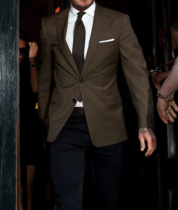 Brown Jacket with Navy Blue Trousers From £299, Free Delivery THE DROP